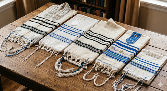 Différents talits adaptés à chaque tradition et pratique religieuse